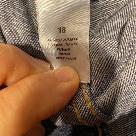 Q a.n.a solid blue stretch skinny plus size denim jeggings jeans 👖 size 18 - Picture 7 of 7